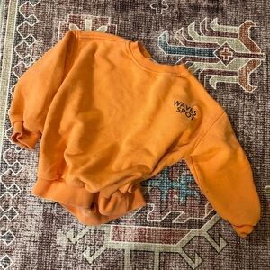Toddler Boys 2T Orange Waves Spot Sweatshirt